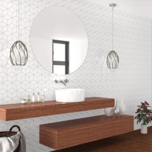 Dolomit-Marmor-Mosaik, Soft-Touch-Mosaik, Raute 2x2
